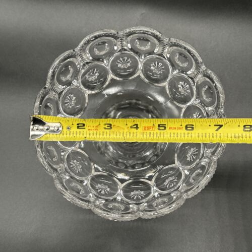 Moon and Stars Glass Compote, 7 1/4” T X 7 1/8” W