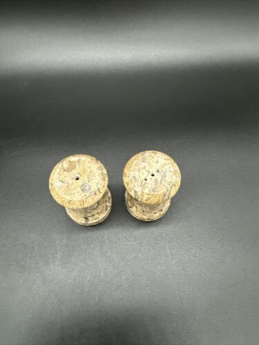 Stone Serving Set, Includes Small Plate, Salt And pepper Shaker & Two Containers