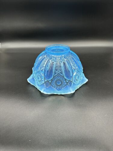 LE Smith Ruffle Top Aqua Opalescent