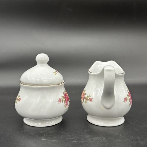 Korona Poland Teapot W/ Creamer and Sugar, Rose Garden Design
