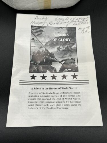 The Bradford Exchange Visions of Glory "Iwo Jima" 1st Issue in Series