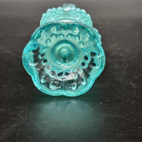 Vintage Fenton Blue Hobnail Opalescent Bud Vase 11”