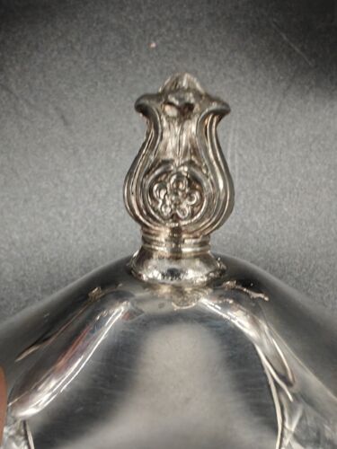 Vintage FB Rogers Silver Co Footed Sugar Bowl With Lid And Creamer Set