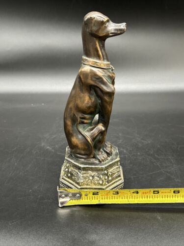 Vintage Faux Bronze Dog Statue Statuette Figurine Greyhound