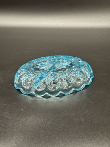 VIntage Hocking Light Blue Fairfield Pattern Divided oval Relish Tray