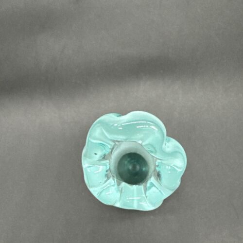 Vintage Fenton Blue Hobnail Opalescent Bud Vase 11”