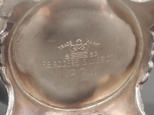 Vintage FB Rogers Silver Co Footed Sugar Bowl With Lid And Creamer Set