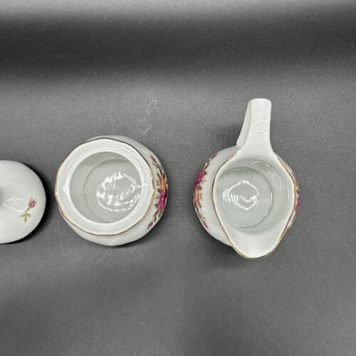 Korona Poland Teapot W/ Creamer and Sugar, Rose Garden Design