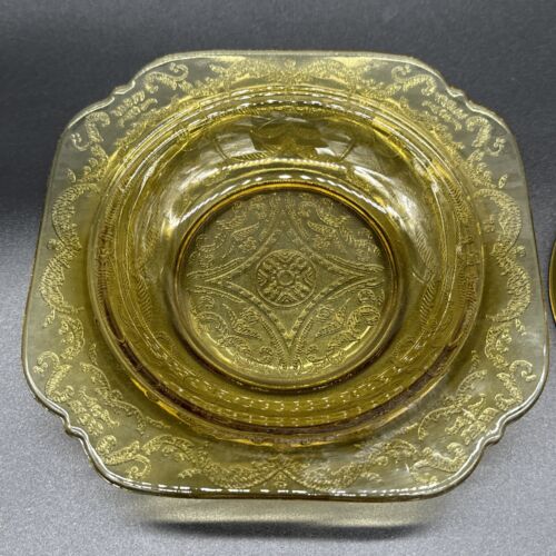 Federal RECOLLECTION Amber Round Butter Dish