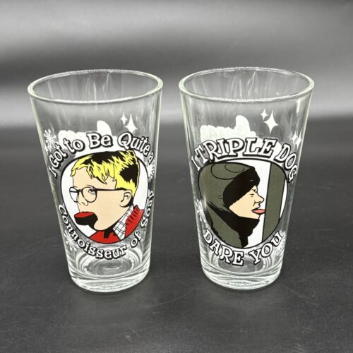 ICUP A Christmas Story Ralphie Collector Series Pint Glass Set of 2 USA