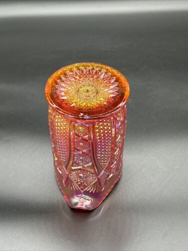 Indiana Ruby Red Sunset Amberina Carnival Glass Heirloom Water Pitcher