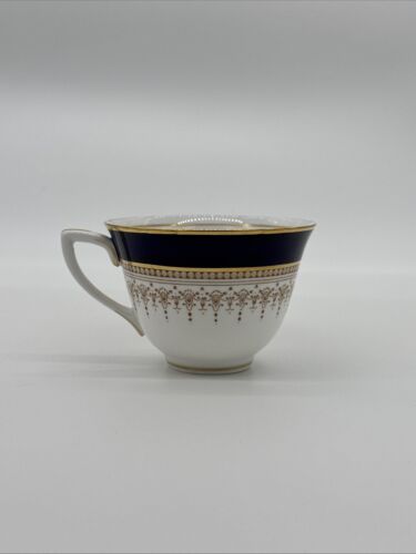 Royal Worcester Fine Bone China Cup and Saucer Set in Regency Blue Pattern