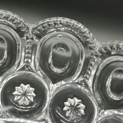 Moon and Stars Glass Compote, 7 1/4” T X 7 1/8” W
