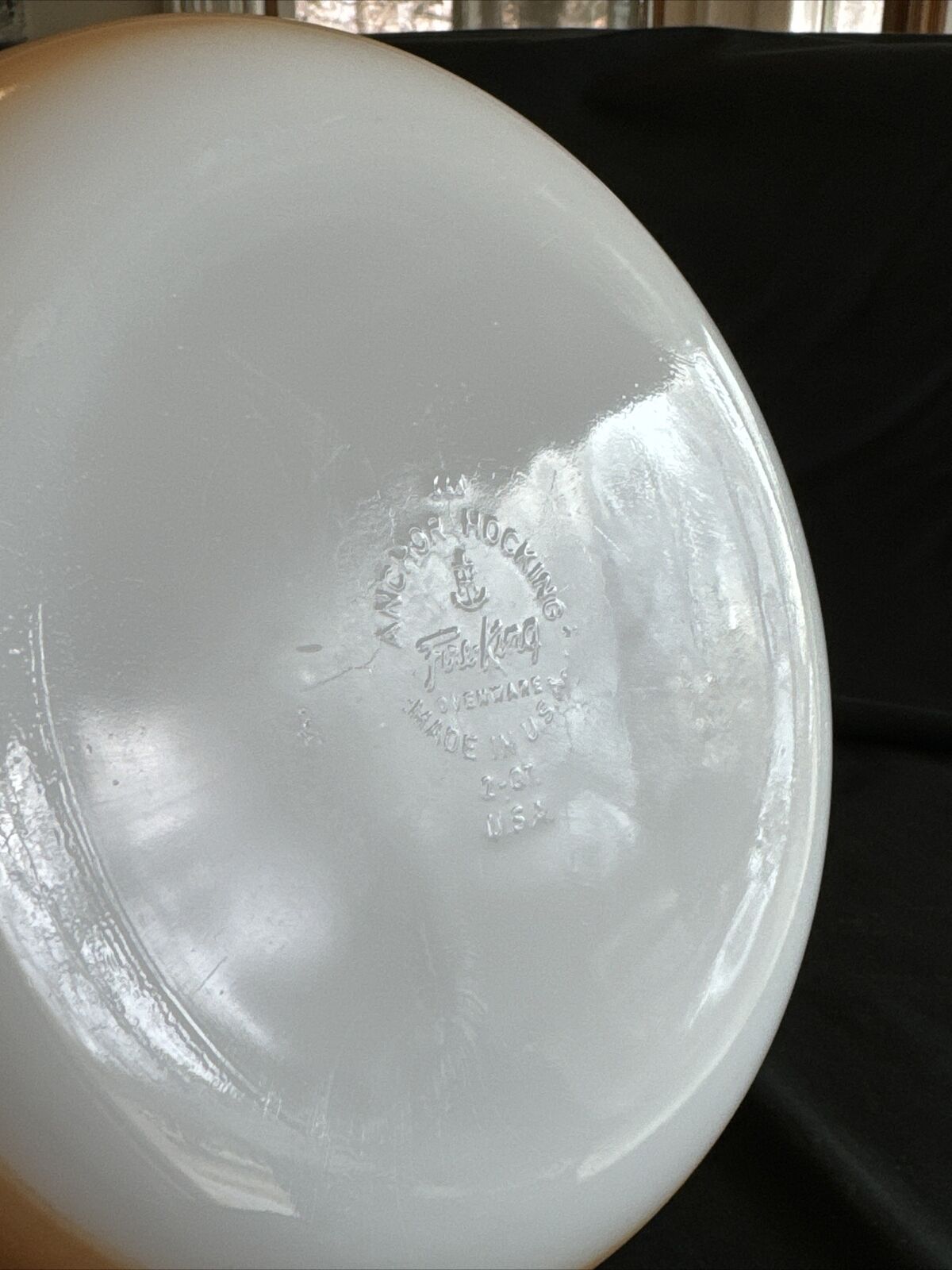 Fire King Peach Luster Oval Casserole Dish 2qt. VTG