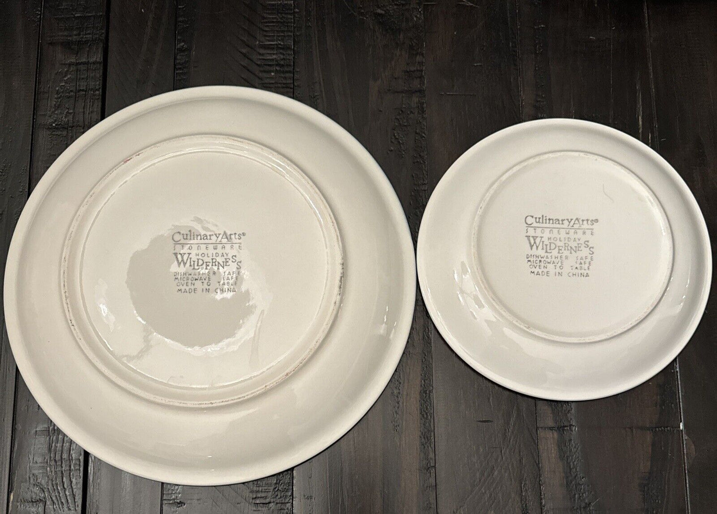 Vintage Tienshan Holiday Wilderness plates , 10 1/2" And 7 1/2” - Set Of 4