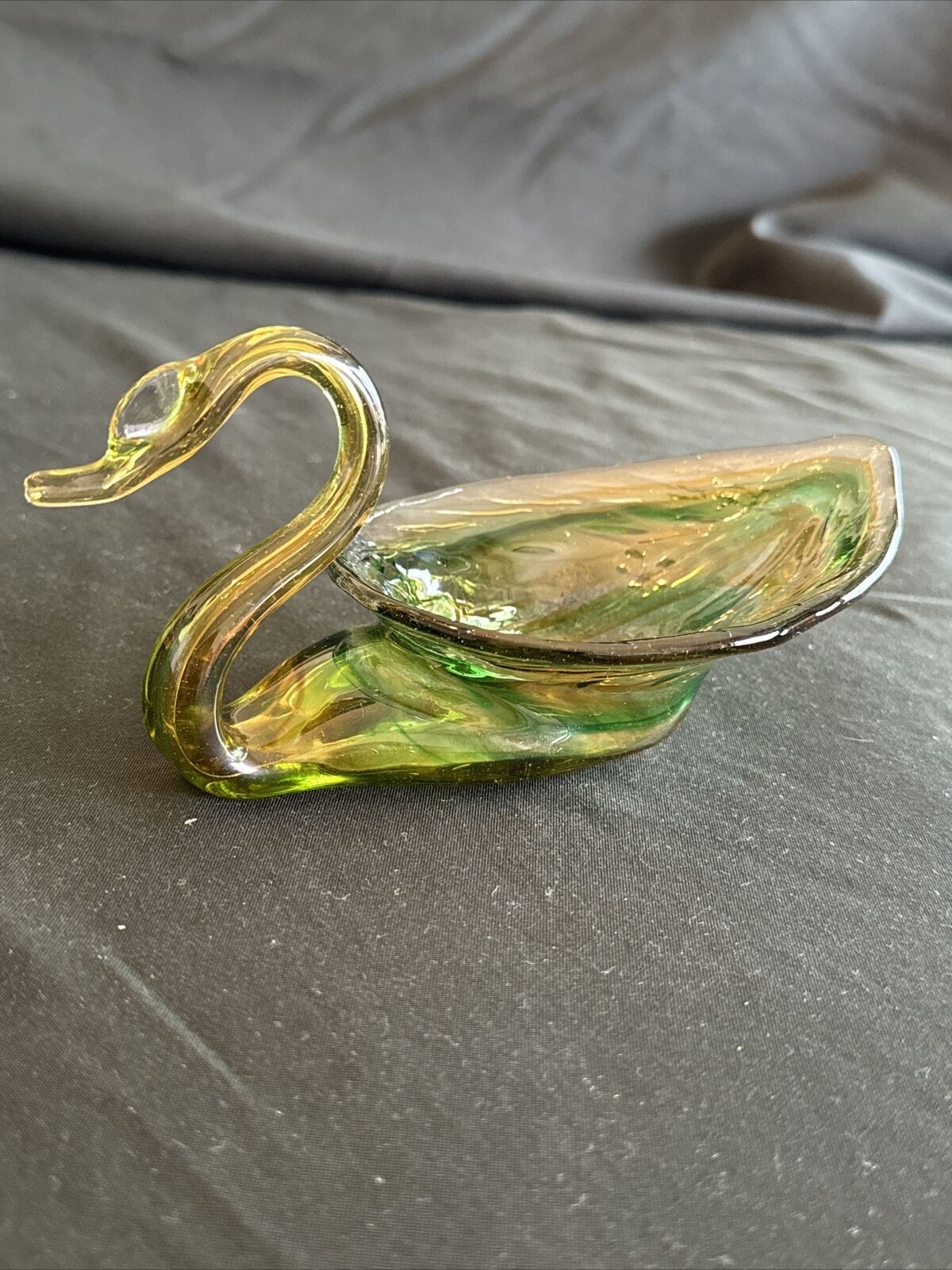Vintage Glass Swan mid-century