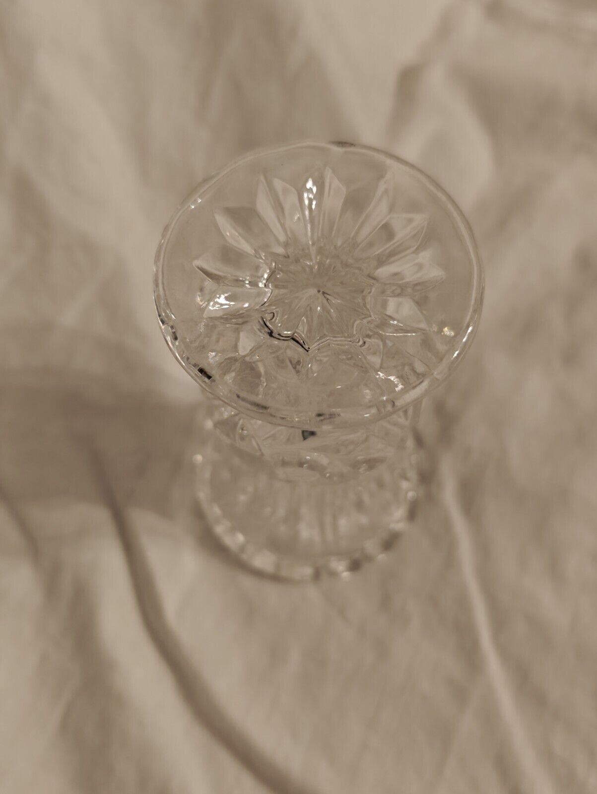 Mid Century Hand cut 24% Lead Crystal 4” Bud Vase