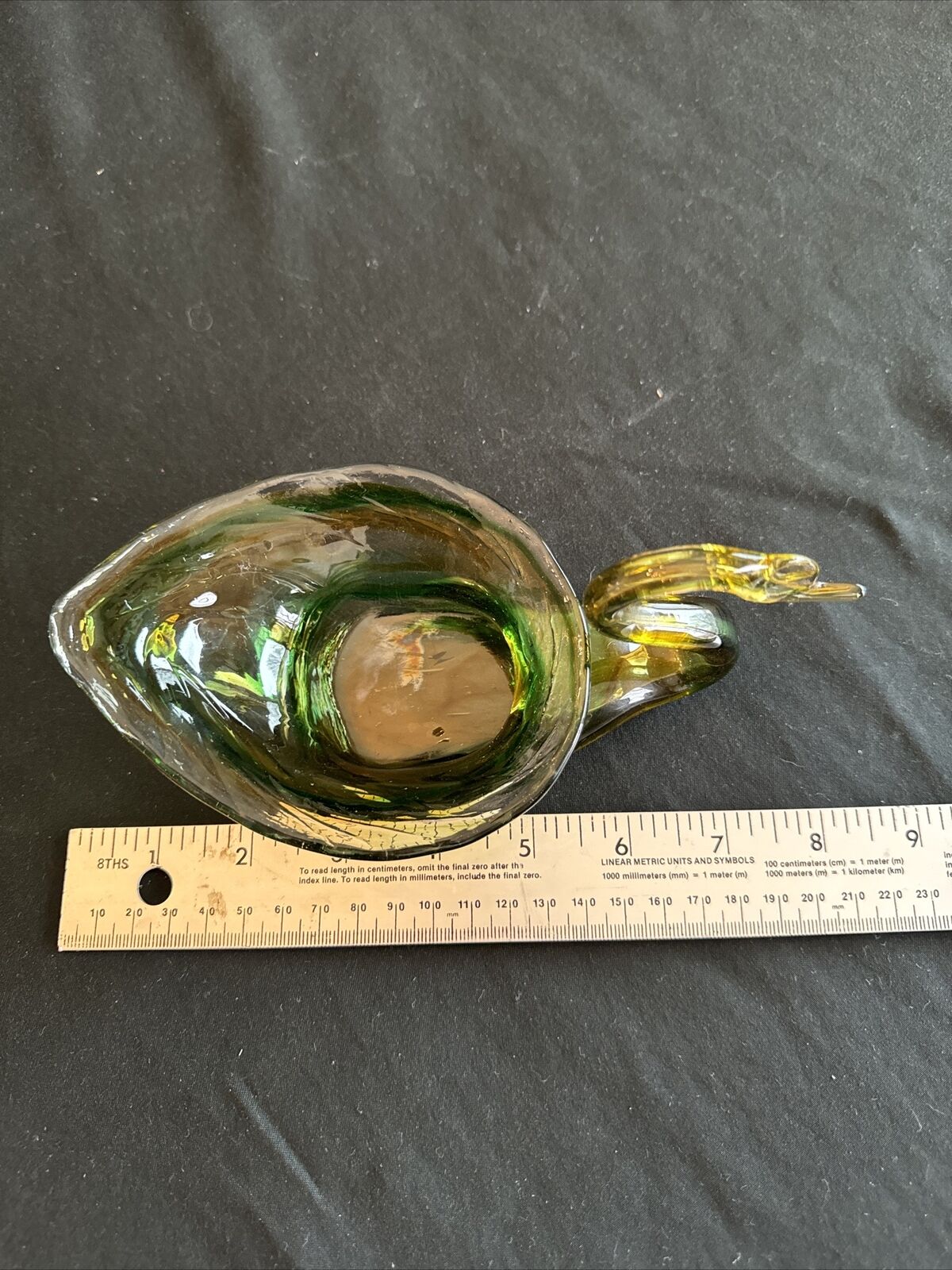 Vintage Glass Swan mid-century