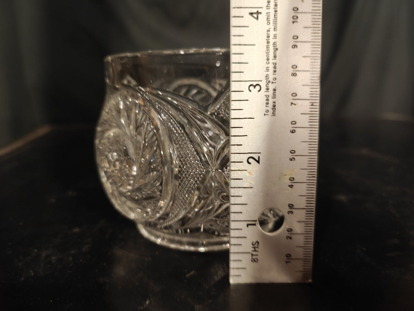 Vintage Aztec Cut Glass 3.5 x 3.5