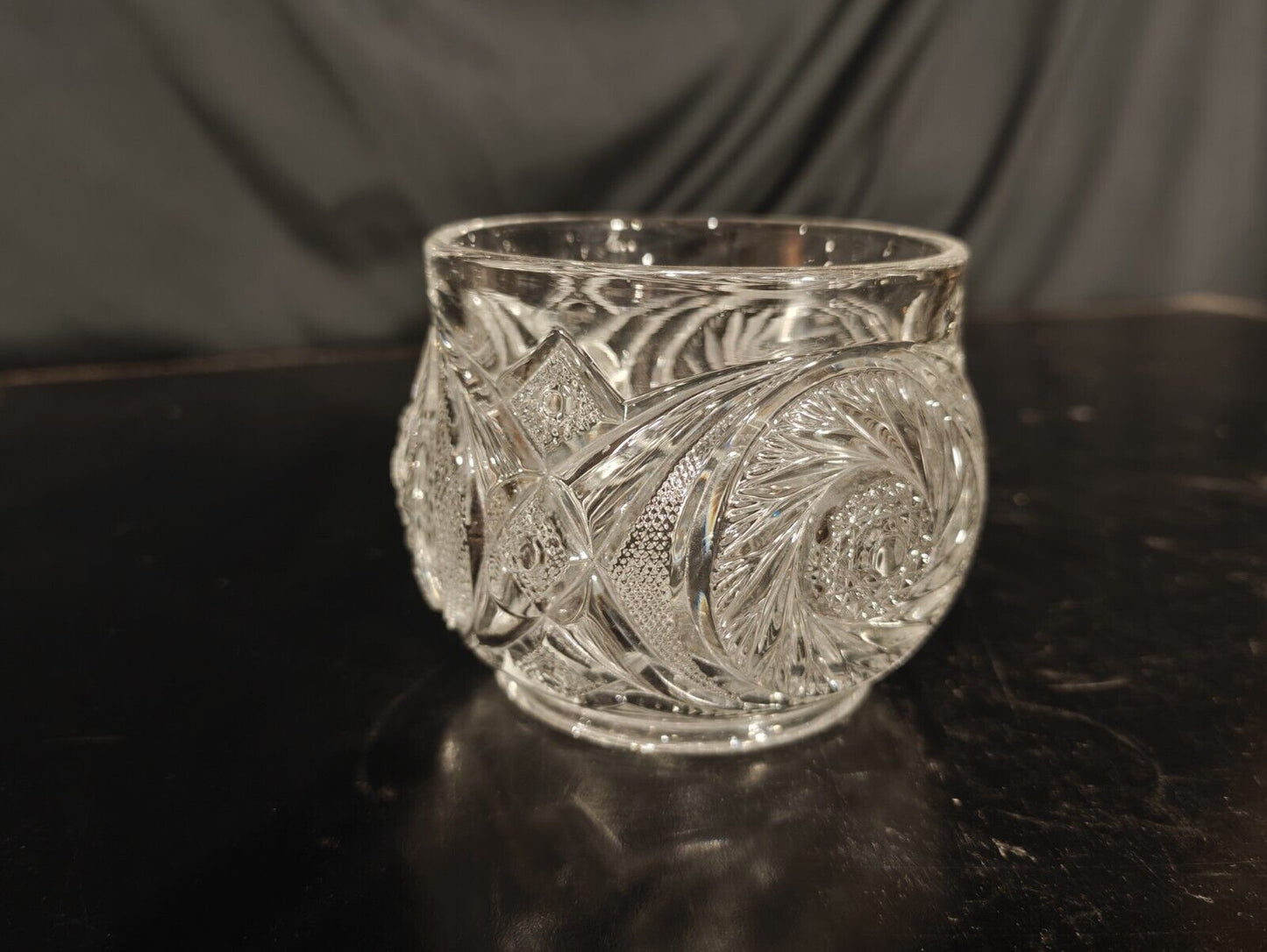Vintage Aztec Cut Glass 3.5 x 3.5