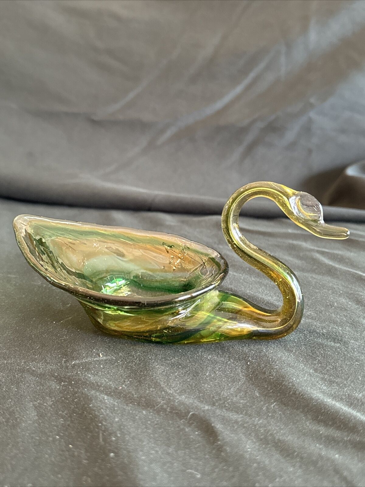 Vintage Glass Swan mid-century