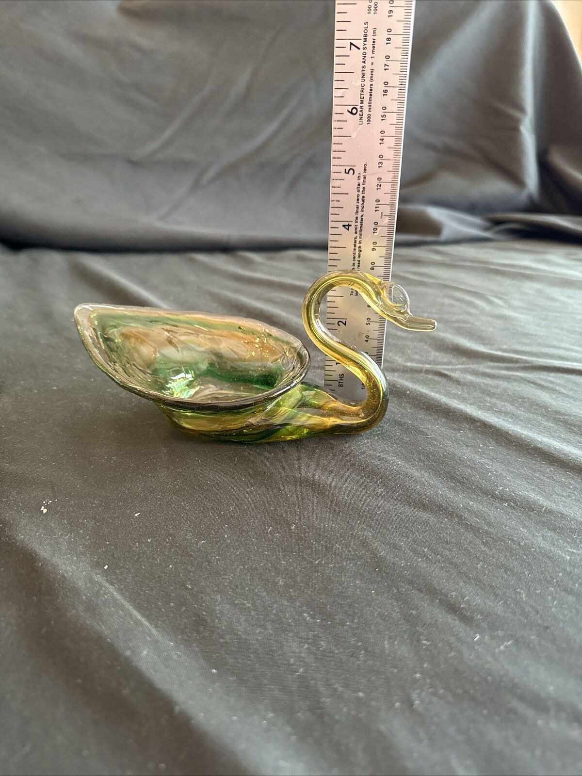Vintage Glass Swan mid-century