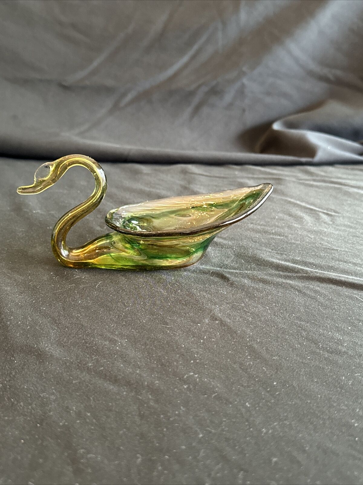 Vintage Glass Swan mid-century