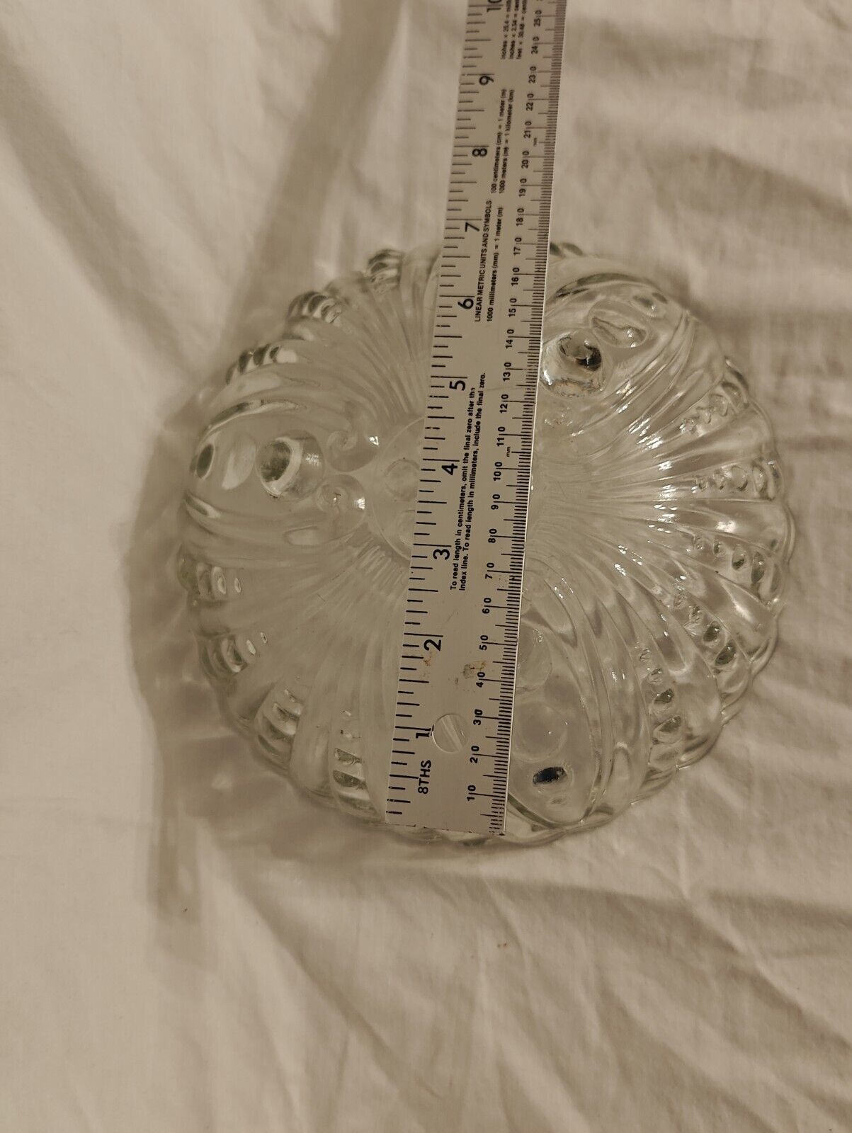 Vintage Anchor Hocking Oyster & Pearl Depression Glass Footed Bowl