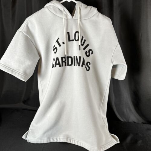 St. Louis Cardinals Fanatics Signature Super Soft Fleece SS Hoodie/gray-Medium