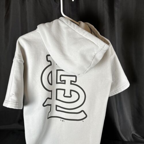 St. Louis Cardinals Fanatics Signature Super Soft Fleece SS Hoodie/gray-Medium