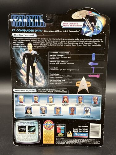 Playmates Star Trek First Contact Lt. Commander Data 1996 Action Figure