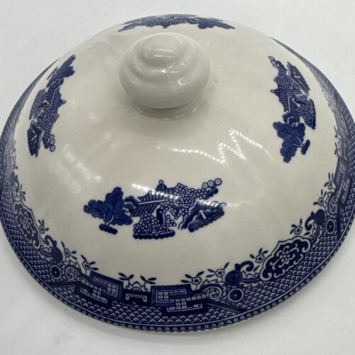 Churchill Willow Blue Round Covered Vegetable Bowl