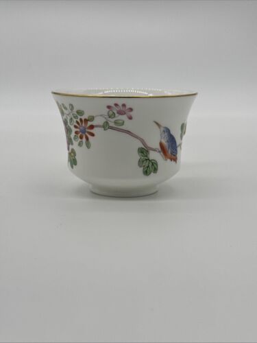 WEDGWOOD Williamsburg Cuckoo Pattern Footed Cup & Saucer