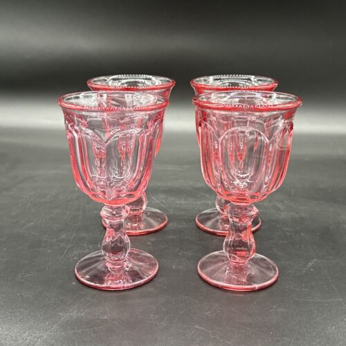 Imperial Glass Old Williamsburg Light Pink 5 1/4" Wine Glass - Set 4