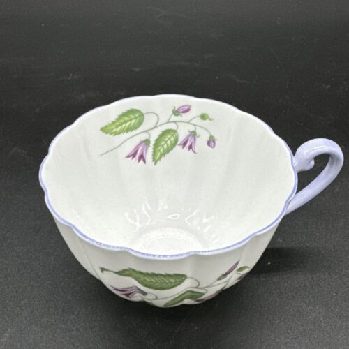 Vintage Shelley England Cup & Saucer Campanula Purple Trim Teacup