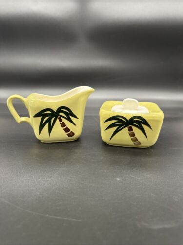 Tahiti by CONTINENTAL KILNS Creamer And Sugar Bowl W/ Lid