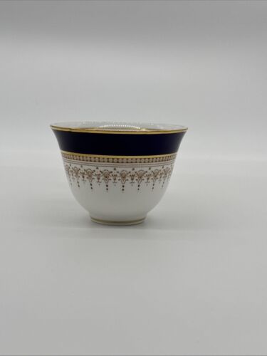 Royal Worcester Fine Bone China Cup and Saucer Set in Regency Blue Pattern