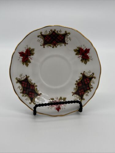 Royal Adderley Ridgway Potteries Ltd. Tea Cup and Saucer, Maple Leaf Tartan