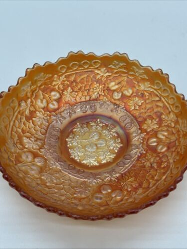 Fenton Marigold, Cherry Chain Glass Dish