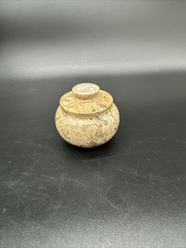 Stone Serving Set, Includes Small Plate, Salt And pepper Shaker & Two Containers