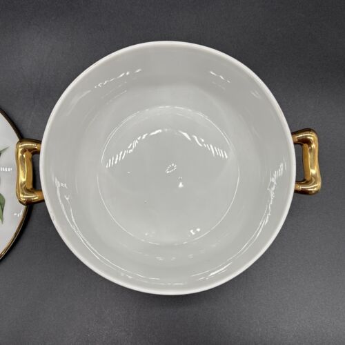 Royal Worcester Fine Porcelain Evesham Gold Oval Casserole Dish, Shape 28