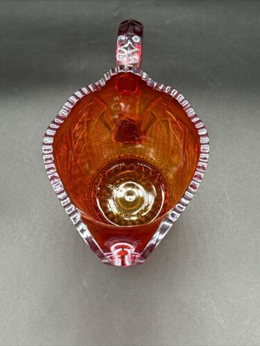 Indiana Ruby Red Sunset Amberina Carnival Glass Heirloom Water Pitcher