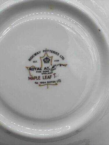 Royal Adderley Ridgway Potteries Ltd. Tea Cup and Saucer, Maple Leaf Tartan