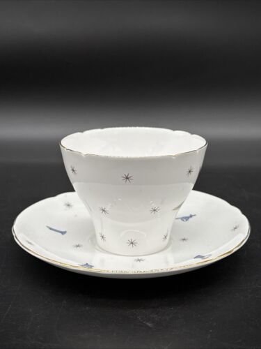 VTG SHELLEY China Teacup & Saucer Order of the Eastern w/Star Pole New Cambridge