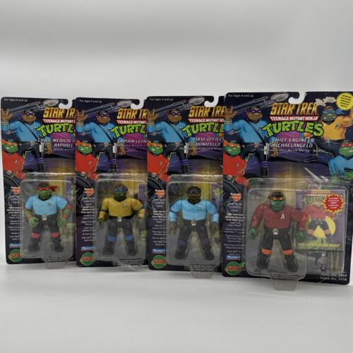 Teenage Mutant Ninja Turtles Star Trek Edition Vintage Full Set NEW