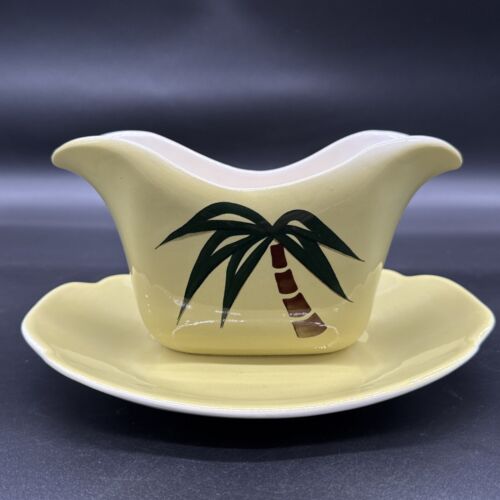 Tahitiby CONTINENTAL KILNS Gravy Boat with Attached Underplate 8 1/2”