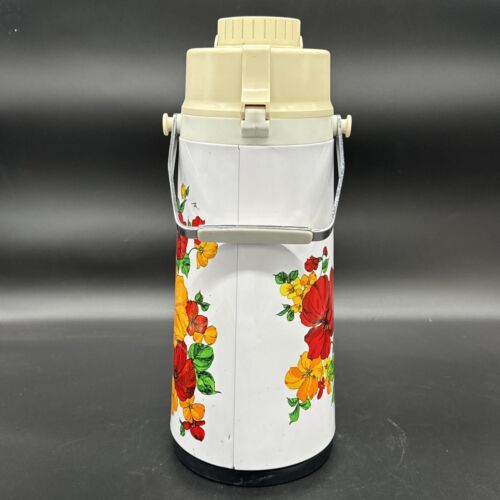 Vintage Superior Coffee POT AirPot Pump Dispenser Floral Design Hot Cold