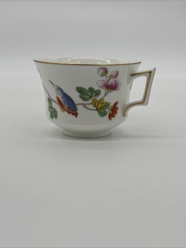 WEDGWOOD Williamsburg Cuckoo Pattern Footed Cup & Saucer