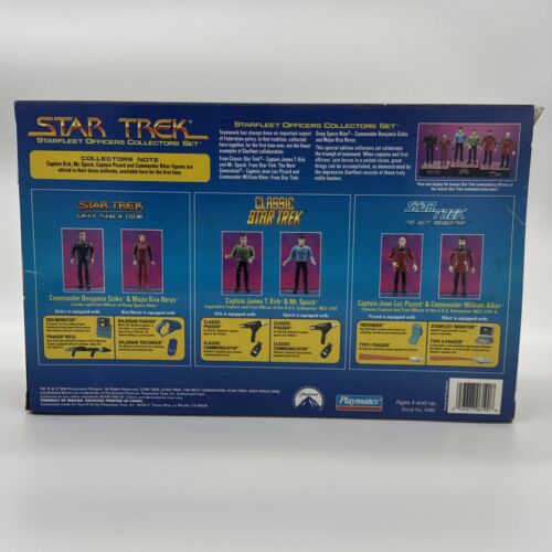 1994 STAR TREK STARFLEET OFFICERS COLLECTORS SET ACTION FIGURES Playmates 6190