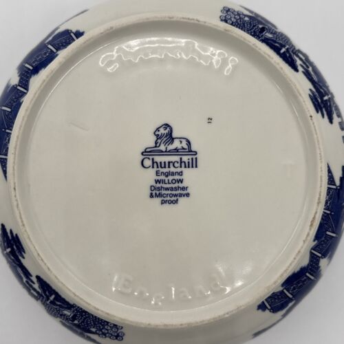 Churchill Willow Blue Round Covered Vegetable Bowl